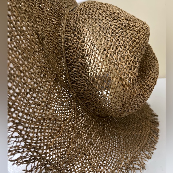 GIGI PIP Wide Brim Straw Fedora Hat in Natural Brown main image 8